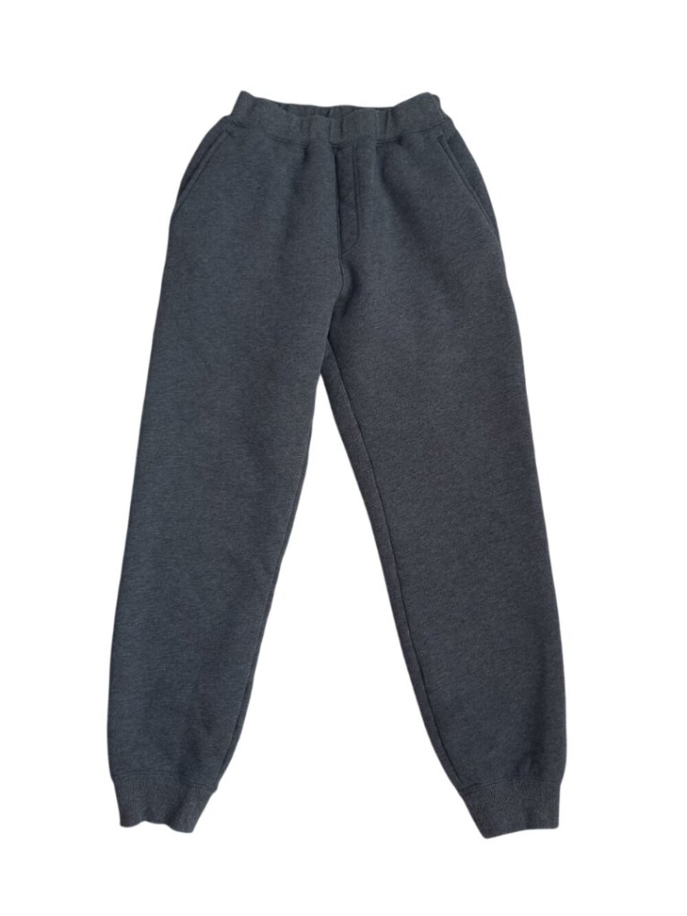 Uniqlo Kids Pile-Lined Sweatpants Dark Gray - Warm Joggers, Size 11-12